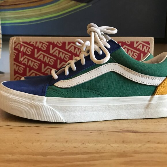 VANS OLD SKOOL SHOE YACHT CLUB SUEDE COLORBLOCK WOMENS 6 MENS 4.5 - Picture 9 of 15